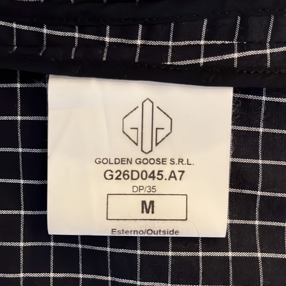 Golden Goose Deluxe Brand Blazer in Black & White Windowpane Print - Picture 7 of 8